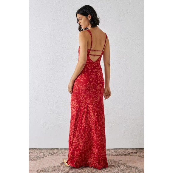 Free People Mystical Mindset Printed Maxi in scarlett combo Size M - Picture 5 of 15